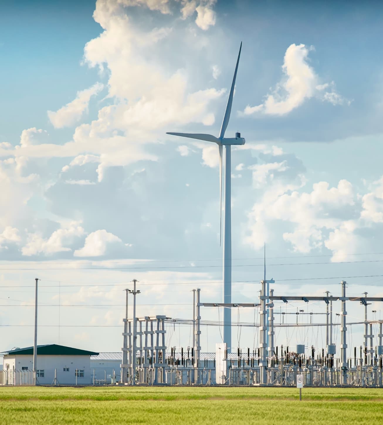 Turbines contributing wind energy to the grid